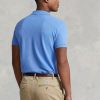 Modré pánské Slim Fit Mesh Polo košile Ralph Lauren Custom Modré pánské Slim Fit Mesh Polo košile Ralph Lauren Custom