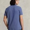 Modré pánské Slim Fit Mesh Polo košile Ralph Lauren Custom Modré pánské Slim Fit Mesh Polo košile Ralph Lauren Custom