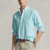Modré pánské Slim Fit Oxford košile Ralph Lauren