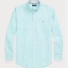 Modré pánské Slim Fit Oxford košile Ralph Lauren