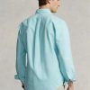 Modré pánské Slim Fit Oxford košile Ralph Lauren