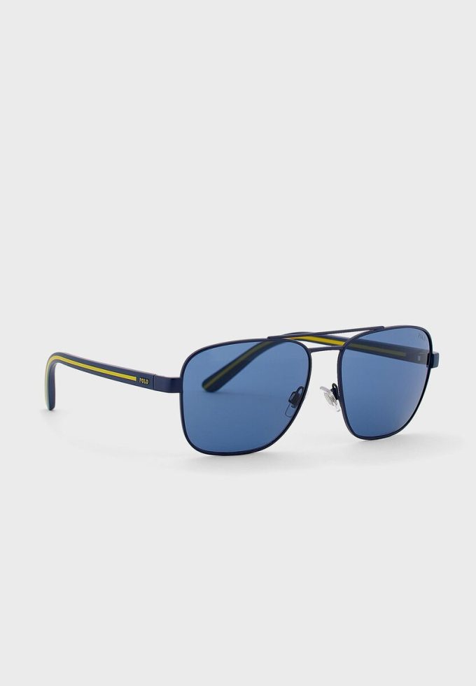 Modré pánské sluneční brýle Ralph Lauren 0Ph3138 Aviator