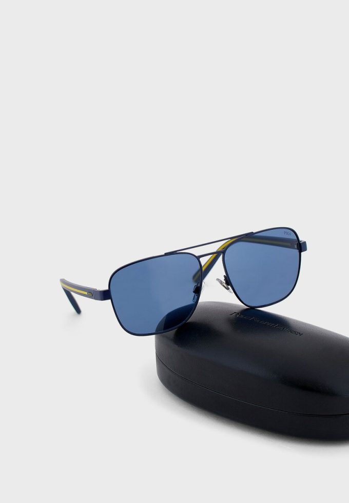 Modré pánské sluneční brýle Ralph Lauren 0Ph3138 Aviator