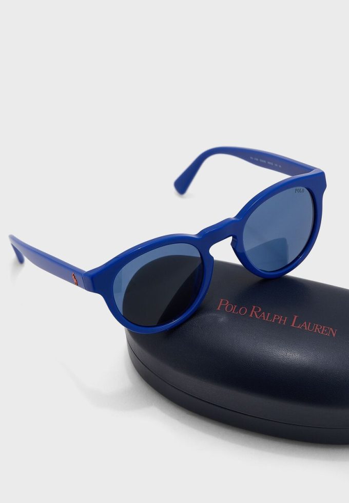 Modré pánské sluneční brýle Ralph Lauren 0Ph4184 Wayfarers