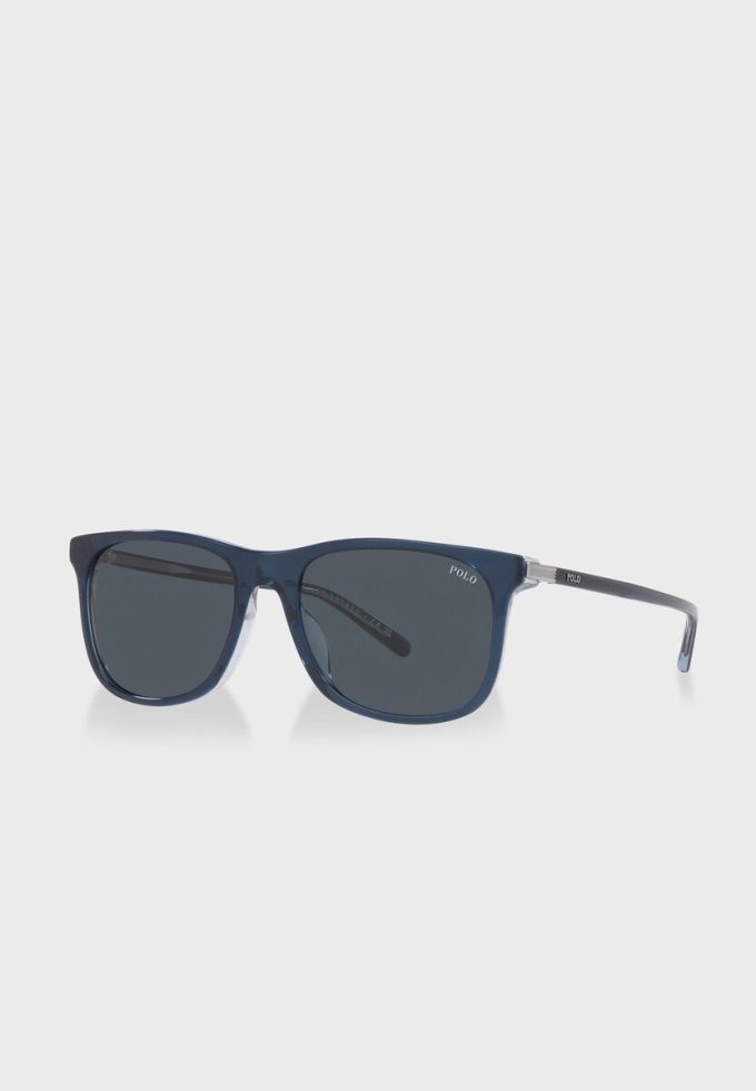 Modré pánské sluneční brýle Ralph Lauren 0Ph4186U Wayfarers
