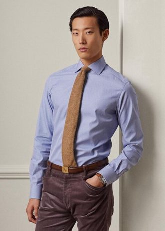 Modré pánské společenské košile Ralph Lauren Gingham Modré pánské společenské košile Ralph Lauren Gingham