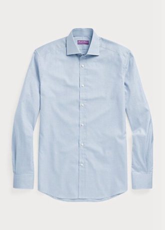 Modré pánské společenské košile Ralph Lauren Gingham Modré pánské společenské košile Ralph Lauren Gingham
