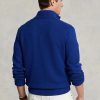 Modré pánské svetry Ralph Lauren Bavlněné se zapínáním na čtvrt zip