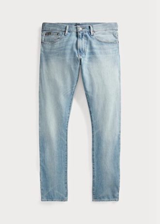Modré pánské tenké strečové džíny Ralph Lauren Sullivan