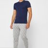 Modrá pánská trička Ralph Lauren 3 Pack Assorted Crew Neck