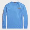 Modrá pánská trička Ralph Lauren Classic Fit Polo Sport Jersey