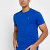 Modrá pánská trička Ralph Lauren Essential Crew Neck