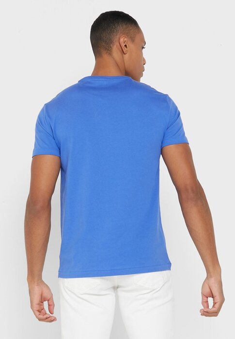 Modrá pánská trička Ralph Lauren Essential Crew Neck Modrá pánská trička Ralph Lauren Essential Crew Neck