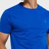 Modrá pánská trička Ralph Lauren Essential Crew Neck