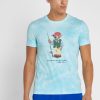 Modrá pánská trička Ralph Lauren Graphic Crew Neck