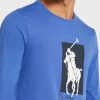 Modrá pánská trička Ralph Lauren Graphic Crew Neck Modrá pánská trička Ralph Lauren Graphic Crew Neck