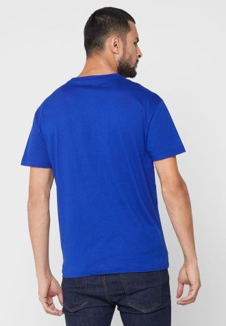Modrá pánská trička Ralph Lauren Logo Crew Neck