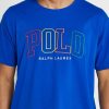 Modrá pánská trička Ralph Lauren Logo Crew Neck