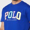 Modrá pánská trička Ralph Lauren Logo Crew Neck