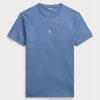 Modrá pánská trička Slim Fit Crewneck Ralph Lauren Custom
