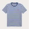 Modrá pánská trička Slim Fit pruhovaná Jersey Ralph Lauren Custom