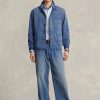 Modré pánské užitkové bundy Ralph Lauren Herringbone Twill Modré pánské užitkové bundy Ralph Lauren Herringbone Twill
