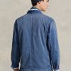 Modré pánské užitkové bundy Ralph Lauren Herringbone Twill Modré pánské užitkové bundy Ralph Lauren Herringbone Twill