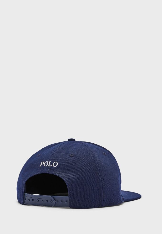 Modré pánské zakřivené čepice s logem Ralph Lauren