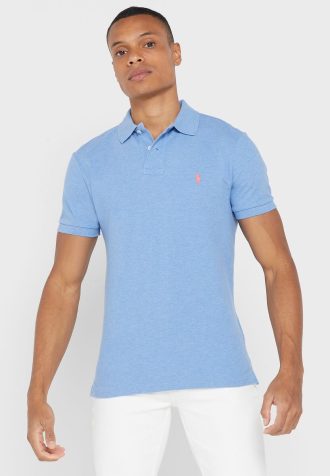 Modré pánské základní polokošile Ralph Lauren Modré pánské základní polokošile Ralph Lauren