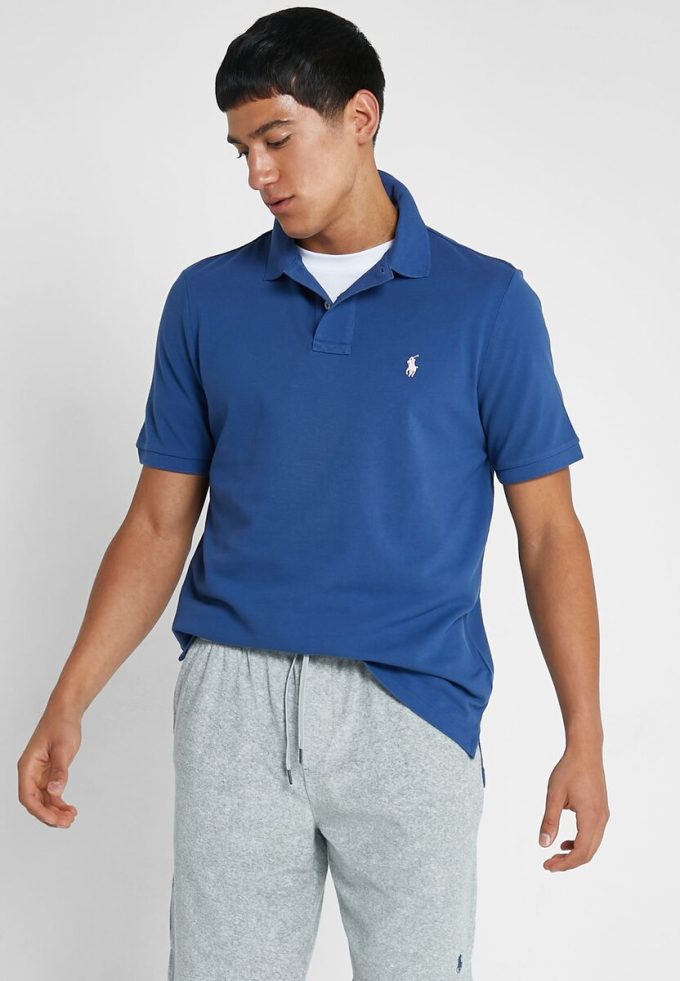 Modré pánské základní polokošile Ralph Lauren Modré pánské základní polokošile Ralph Lauren