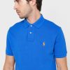 Modré pánské základní polokošile Ralph Lauren Modré pánské základní polokošile Ralph Lauren