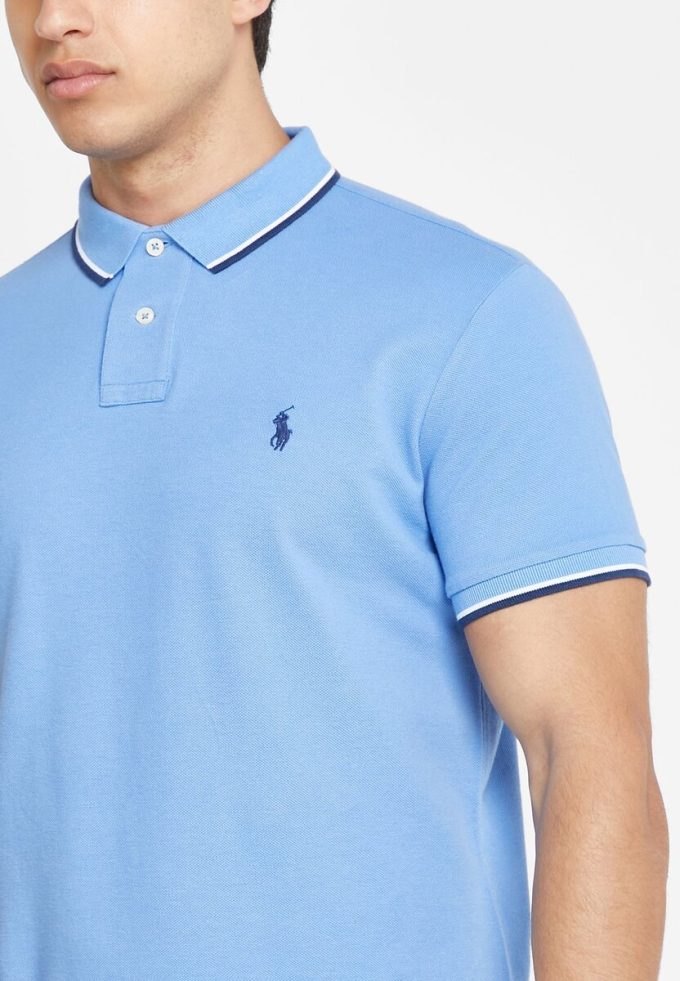 Modré pánské základní polokošile Ralph Lauren Modré pánské základní polokošile Ralph Lauren