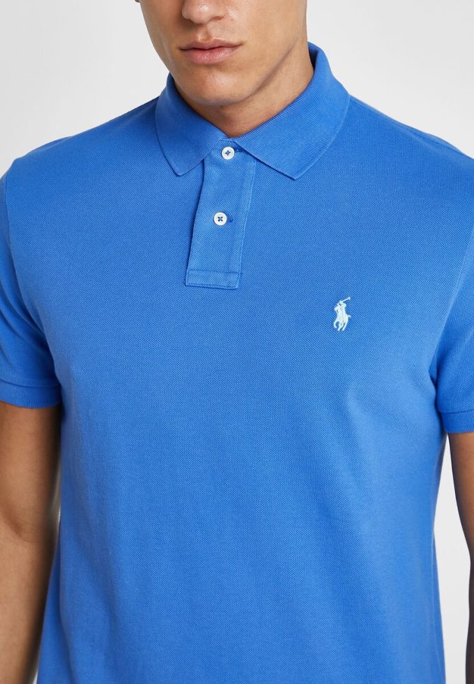 Modré pánské základní polokošile Ralph Lauren Modré pánské základní polokošile Ralph Lauren