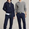 Navy dámské fleecové tepláky Ralph Lauren