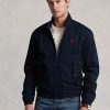 Navy pánské bavlněné keprové bundy Ralph Lauren Navy pánské bavlněné keprové bundy Ralph Lauren