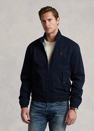 Navy pánské bavlněné keprové bundy Ralph Lauren