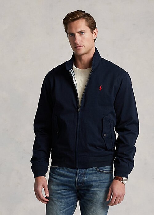 Navy pánské bavlněné keprové bundy Ralph Lauren Navy pánské bavlněné keprové bundy Ralph Lauren