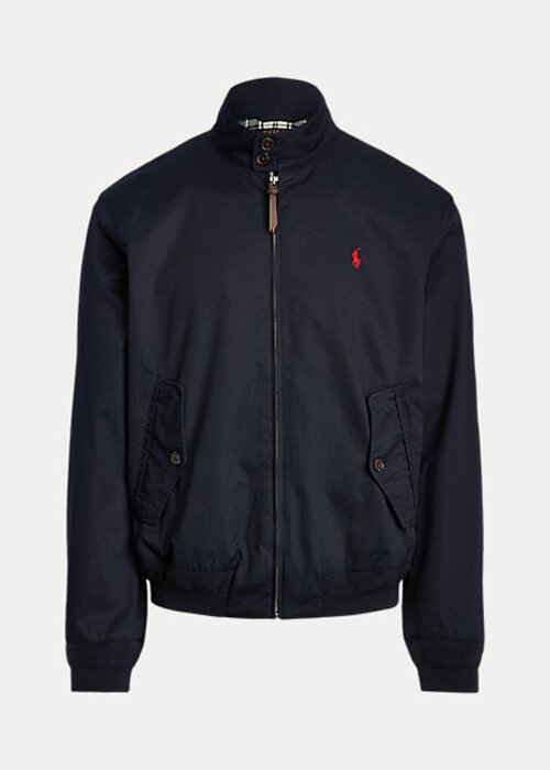 Navy pánské bavlněné keprové bundy Ralph Lauren Navy pánské bavlněné keprové bundy Ralph Lauren
