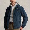 Navy pánské džínové bundy s kapucí Ralph Lauren Navy pánské džínové bundy s kapucí Ralph Lauren