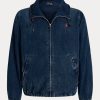Navy pánské džínové bundy s kapucí Ralph Lauren Navy pánské džínové bundy s kapucí Ralph Lauren