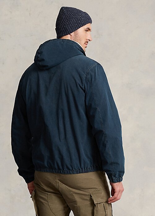 Navy pánské džínové bundy s kapucí Ralph Lauren Navy pánské džínové bundy s kapucí Ralph Lauren