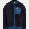 Navy pánské fleecové bundy Ralph Lauren Pile Navy pánské fleecové bundy Ralph Lauren Pile