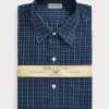 Navy pánské formální košile Ralph Lauren Slim Fit kostkované Dobby Navy pánské formální košile Ralph Lauren Slim Fit kostkované Dobby