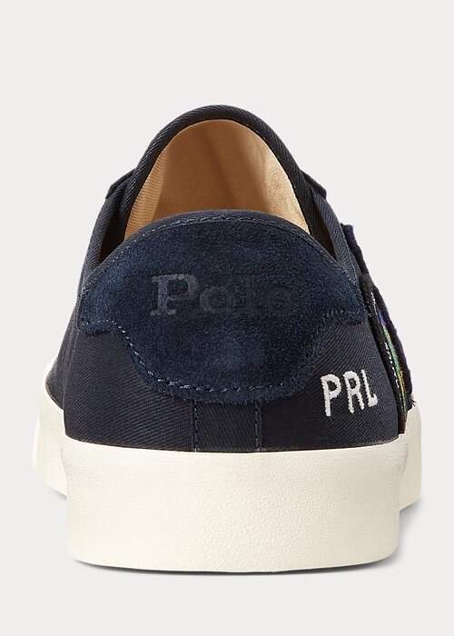 Navy pánské keprové tenisky Ralph Lauren Nelson Logo-Patch Navy pánské keprové tenisky Ralph Lauren Nelson Logo-Patch