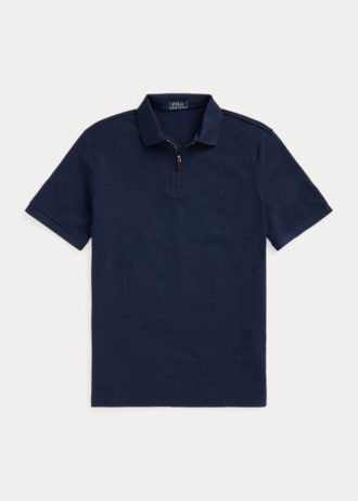 Navy pánské polokošile Ralph Lauren Stretch Mesh na zip Navy pánské polokošile Ralph Lauren Stretch Mesh na zip
