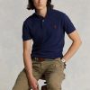 Navy pánské polokošile Slim Fit Mesh Polo od Ralph Lauren