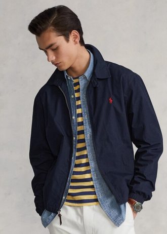 Navy pánské popelínové bundy Ralph Lauren Bayport
