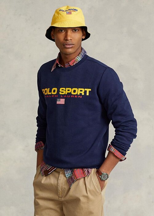 Navy pánská sportovní fleecová mikina Ralph Lauren Polo Navy pánská sportovní fleecová mikina Ralph Lauren Polo