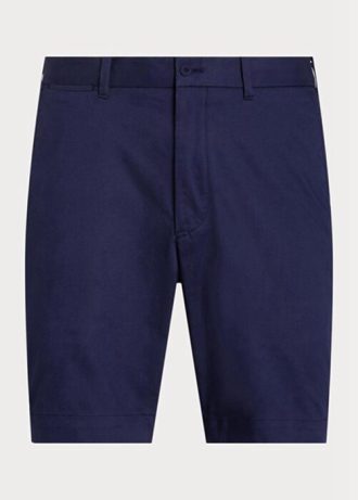 Navy pánské strečové keprové šortky Ralph Lauren Tailored Fit