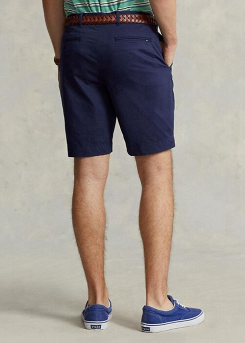 Navy pánské strečové keprové šortky Ralph Lauren Tailored Fit Navy pánské strečové keprové šortky Ralph Lauren Tailored Fit